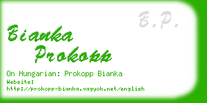bianka prokopp business card